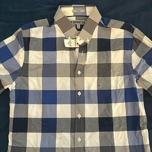 Plaid Fitted Fit Dress Shirt